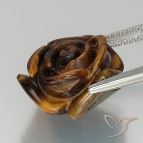 Œil de tigre Brun moyen naturelle Fantaisie, 11.45 ct, Opaque