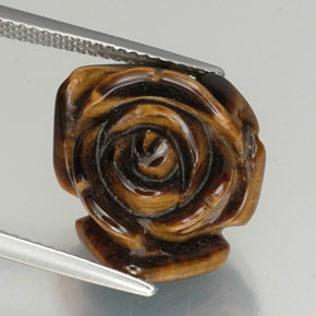 Tiger's eye marron naturelle forme fantaisie, 12,59 ct, opaque