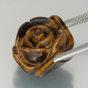 Tiger's eye marron naturelle forme fantaisie, 12,59 ct, opaque