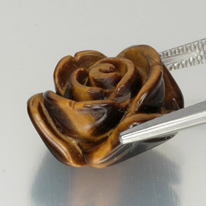 Tiger's eye marron naturelle forme fantaisie, 12,51 ct, opaque