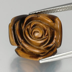 Tiger's eye marron naturelle forme fantaisie, 12,07 ct, opaque