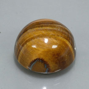 Tiger's eye marron naturelle coupe roude, 36,26 ct, opaque