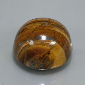 Tiger's eye marron naturelle coupe roude, 39,32 ct, opaque