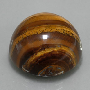 Tiger's eye marron naturelle coupe roude, 36,33 ct, opaque