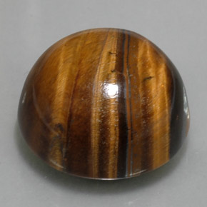 Tiger's eye marron naturelle coupe roude, 36,96 ct, opaque