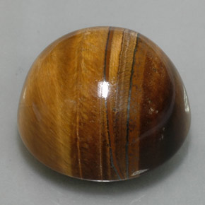 Tiger's eye marron naturelle coupe roude, 36,05 ct, opaque