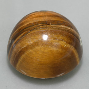 Tiger's eye marron naturelle coupe roude, 37,11 ct, opaque
