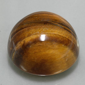 Oeil de Tigre Or Brun naturelle Coupe roude, 37.73 ct, Opaque