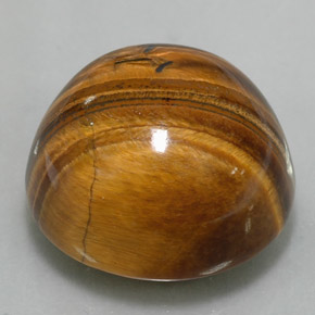 Tiger's eye marron naturelle coupe roude, 37,40 ct, opaque