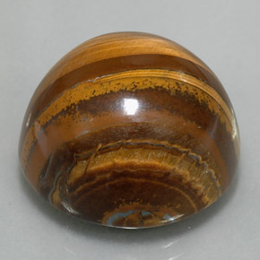 Tiger's eye marron naturelle coupe roude, 35,88 ct, opaque