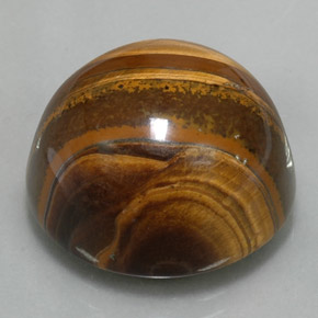 Oeil de Tigre Or Brun naturelle Coupe roude, 36.02 ct, Opaque