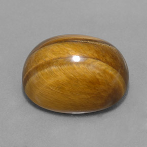 Oeil de Tigre Or Brun naturelle Coupe ovale, 16.78 ct, Opaque