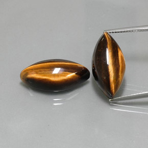 Achetez naturel ct marron tiger's eye gems, marquise, en provenance thaïlande chez gemselect. en stock, livraison internationale!