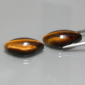 Achetez naturel ct marron tiger's eye gems, marquise, en provenance thaïlande chez gemselect. en stock, livraison internationale!