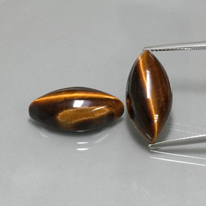 Achetez naturel ct marron tiger's eye gems, marquise, en provenance thaïlande chez gemselect. en stock, livraison internationale!