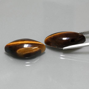 Achetez naturel ct marron tiger's eye gems, marquise, en provenance thaïlande chez gemselect. en stock, livraison internationale!