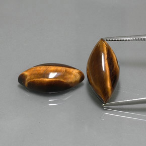 Achetez naturel ct marron tiger's eye gems, marquise, en provenance thaïlande chez gemselect. en stock, livraison internationale!