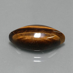 Oeil de Tigre Or Brun naturelle Marquise, 9.49 ct, Opaque