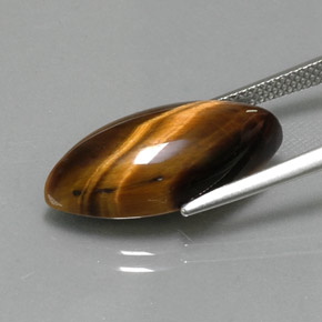 Oeil de Tigre Or Brun naturelle Marquise, 9.18 ct, Opaque