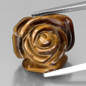 Tiger's eye marron naturelle forme fantaisie, 11,36 ct, opaque