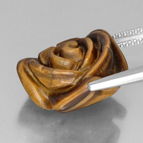 Tiger's eye marron naturelle forme fantaisie, 11,36 ct, opaque