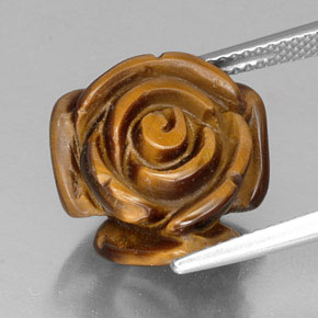 Tiger's eye marron naturelle forme fantaisie, 11,73 ct, opaque