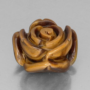 Tiger's eye marron naturelle forme fantaisie, 11,73 ct, opaque