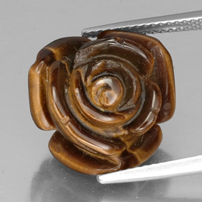 Tiger's eye marron naturelle forme fantaisie, 11,87 ct, opaque