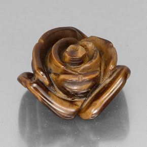 Tiger's eye marron naturelle forme fantaisie, 11,87 ct, opaque