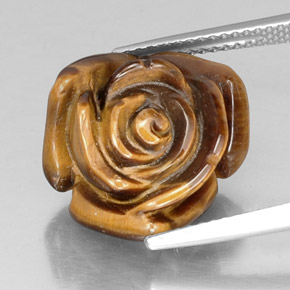 Tiger's eye marron naturelle forme fantaisie, 11,19 ct, opaque