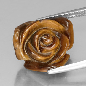 Tiger's eye marron naturelle forme fantaisie, 10,20 ct, opaque