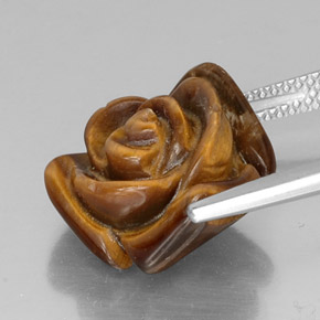 Tiger's eye marron naturelle forme fantaisie, 10,20 ct, opaque