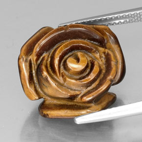 Tiger's eye marron naturelle forme fantaisie, 12,80 ct, opaque