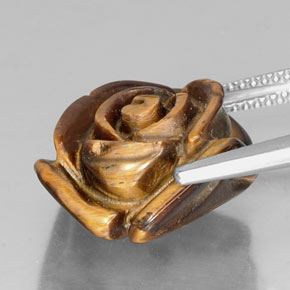 Tiger's eye marron naturelle forme fantaisie, 12,80 ct, opaque