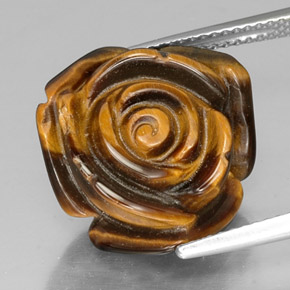 Tiger's eye marron naturelle forme fantaisie, 13,91 ct, opaque