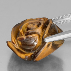 Tiger's eye marron naturelle forme fantaisie, 13,91 ct, opaque