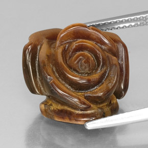 Tiger's eye marron naturelle forme fantaisie, 11,50 ct, opaque