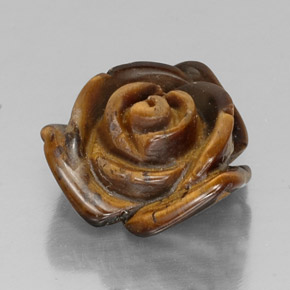 Tiger's eye marron naturelle forme fantaisie, 11,25 ct, opaque