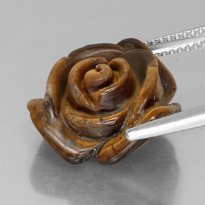 Tiger's eye marron naturelle forme fantaisie, 11,25 ct, opaque