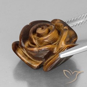 Œil de tigre Caramel brun naturelle Fantaisie, 11.30 ct, Opaque
