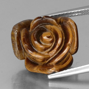 Oeil de Tigre Brun rougeâtre naturelle Forme fantaisie, 12.11 ct, Opaque