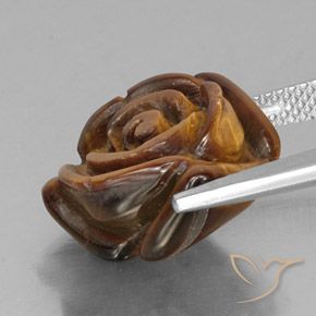 Œil de tigre Brun rougeâtre naturelle Fantaisie, 11.38 ct, Opaque