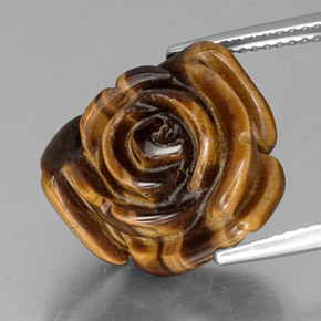 Tiger's eye marron naturelle forme fantaisie, 11,61 ct, opaque
