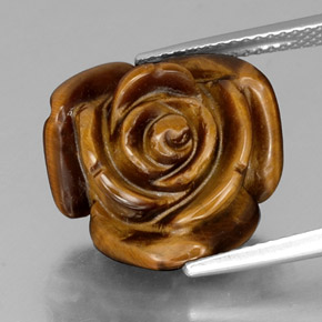 Tiger's eye marron naturelle forme fantaisie, 11,14 ct, opaque