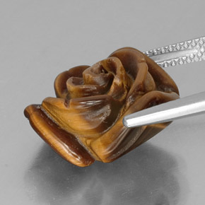 Tiger's eye marron naturelle forme fantaisie, 11,14 ct, opaque