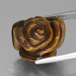 Tiger's eye marron naturelle forme fantaisie, 10,77 ct, opaque