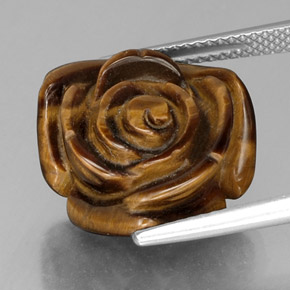 Tiger's eye marron naturelle forme fantaisie, 12,84 ct, opaque