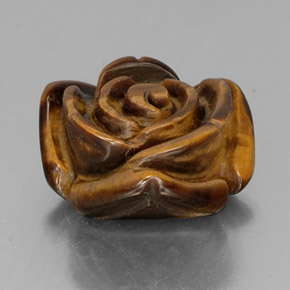 Tiger's eye marron naturelle forme fantaisie, 12,84 ct, opaque