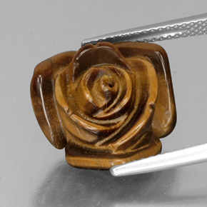 Tiger's eye marron naturelle forme fantaisie, 9,49 ct, opaque