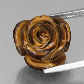 Tiger's eye marron naturelle forme fantaisie, 11,53 ct, opaque